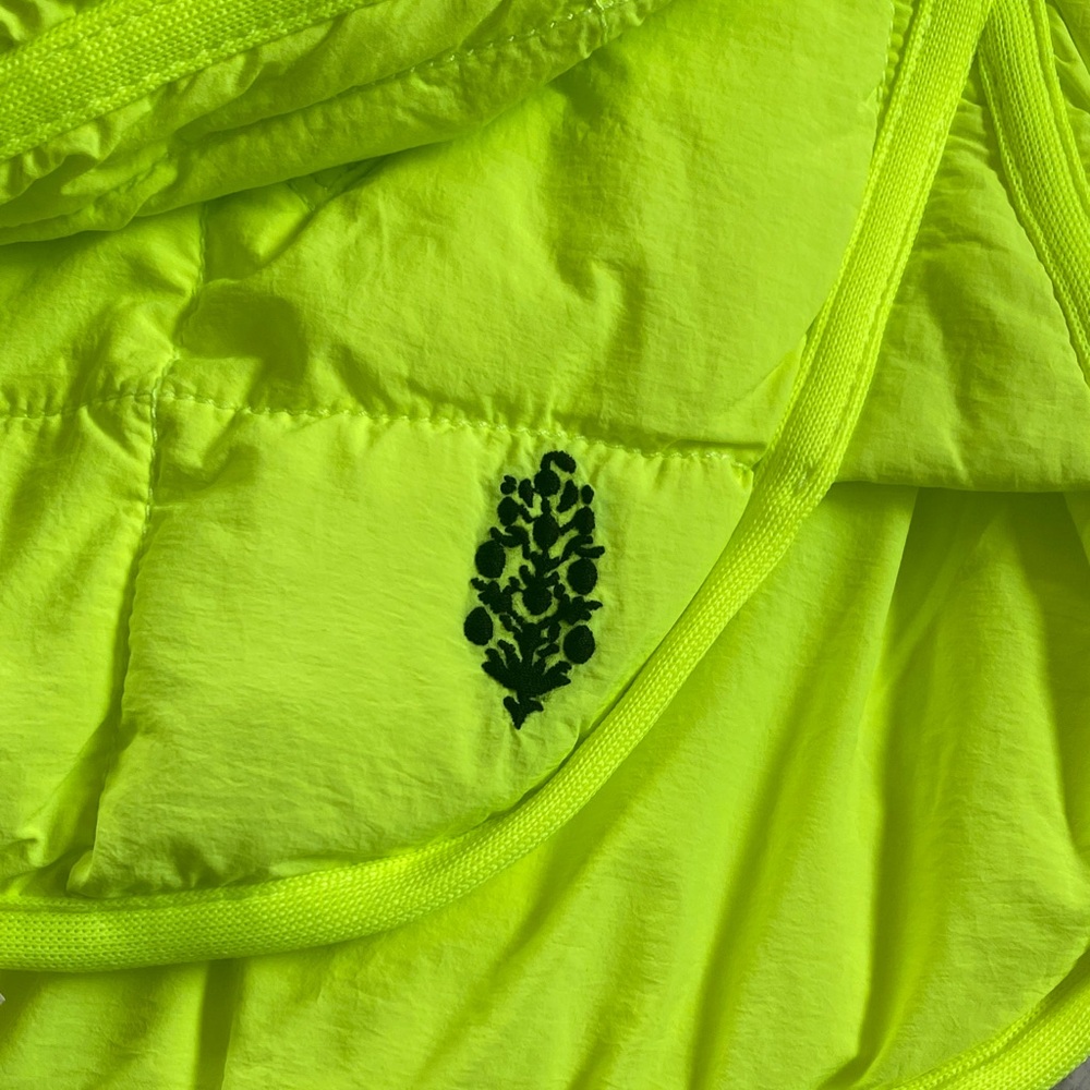 NWT Free People Pippa Neon Yellow women’s Jacket, size small - Picture 5 of 7